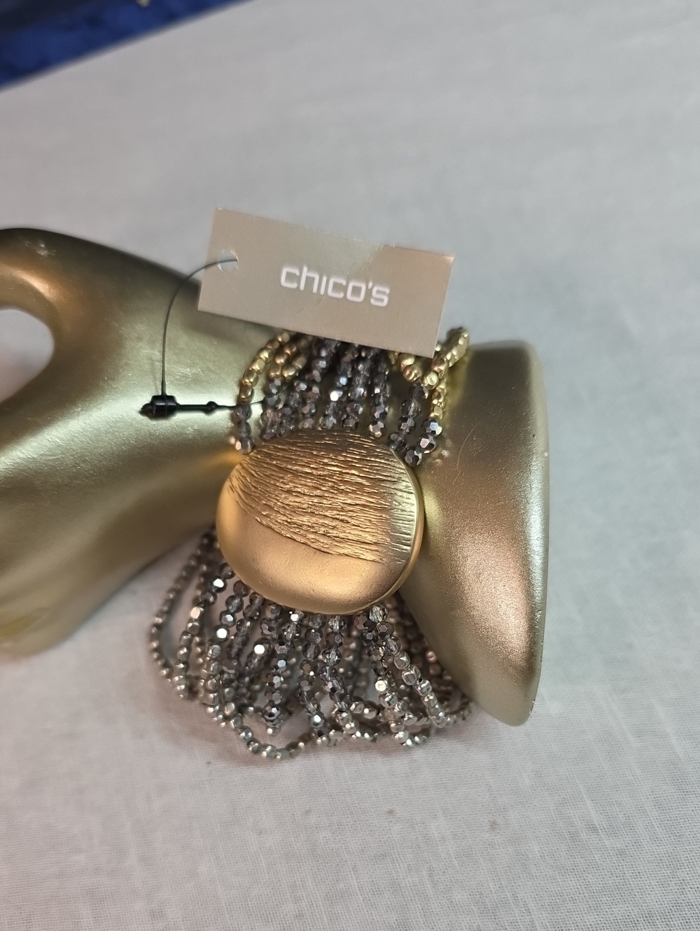 Chico's Quince Stretch Beaded Multi-Strand Bracelet